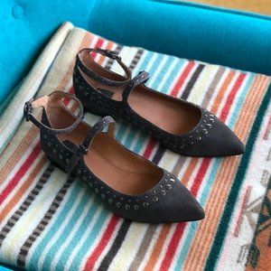 Current FRYE Sienna Stud Criss-cross Pointed Flats